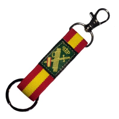 LLAVERO LONA ELASTICA BANDERA ESPAÑA GUARDIA CIVIL