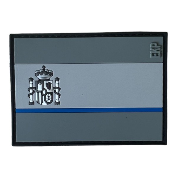 PARCHE BANDERA ESPAÑA BAJA VISIBILIDAD LINEA AZUL 7 X 5