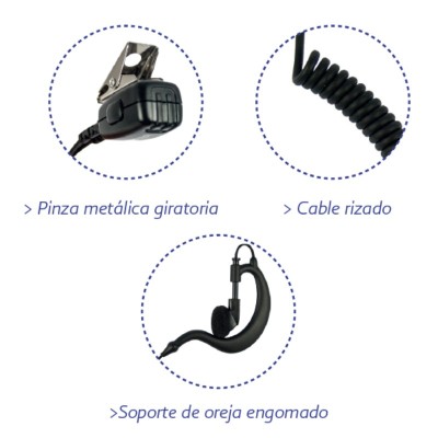 MICRO-AURICULAR MOTOROLA GP320/GP340/GP/360