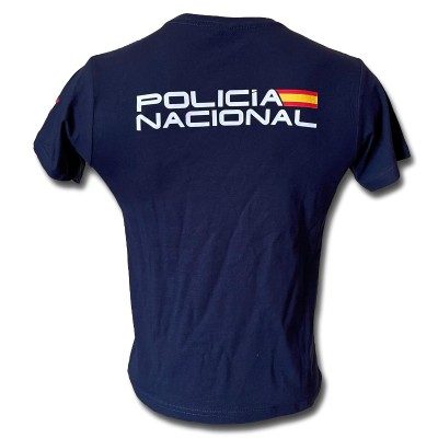¡NOVEDAD! CAMISETA ALGODON POLICIA NACIONAL AZUL MARINO NIÑOS PERSONALIZADA