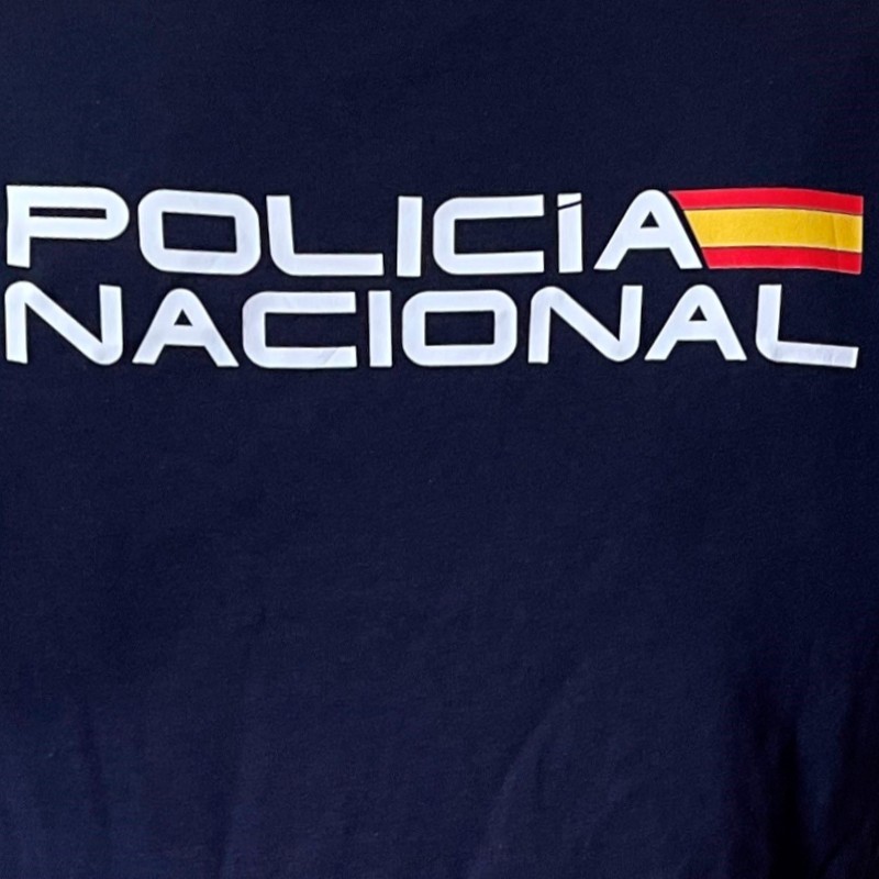 ¡NOVEDAD! CAMISETA ALGODON POLICIA NACIONAL AZUL MARINO NIÑOS PERSONALIZADA