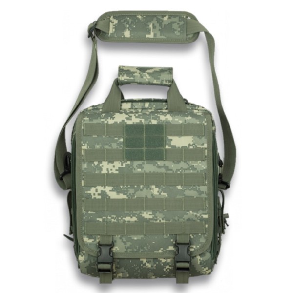 BOLSO TACTICO CON SISTEMA MOLLE PORTAFOLIO Y PORTATIL PIXEL