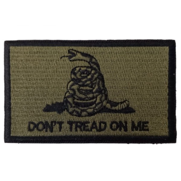 PARCHE BORDADO BANDERA DE GADSDEN "DON´T TREAD ON ME" VERDE