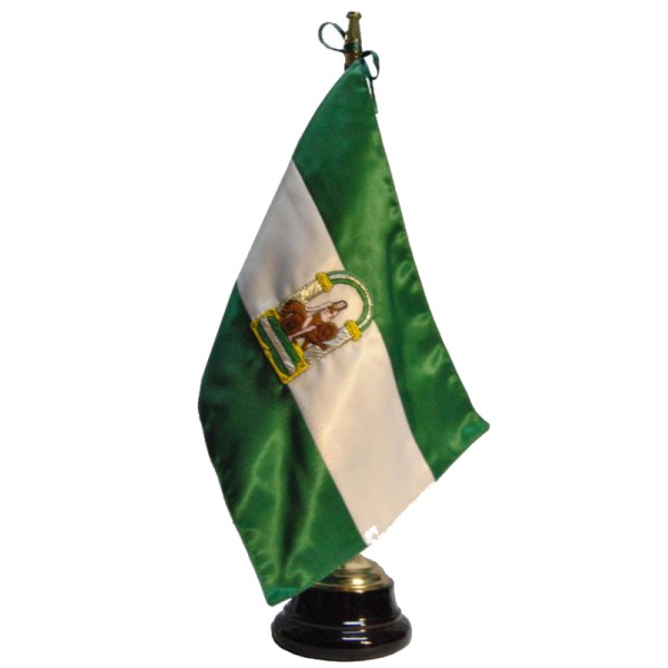 BANDERA COMUNIDAD DE ANDALUCIA (SOBREMESA) BORDADA