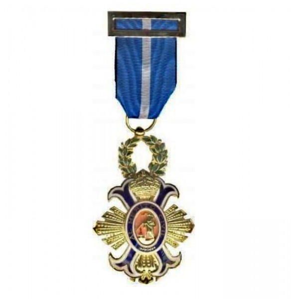 MEDALLA CRUZ DE OFICIAL DE LA ORDEN MERITO CIVIL ORO