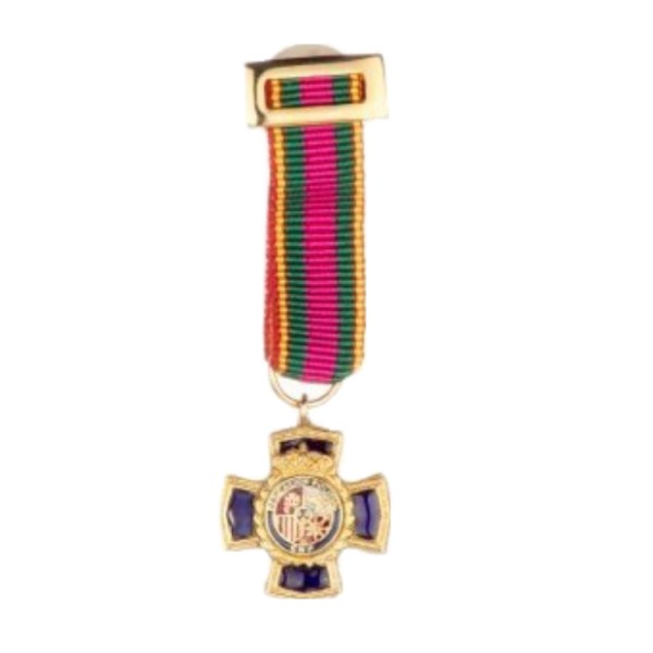 MEDALLA MINIATURA A LA DEDICACION POLICIAL XXX AÑOS (30 AÑOS) ANTIGUEDAD