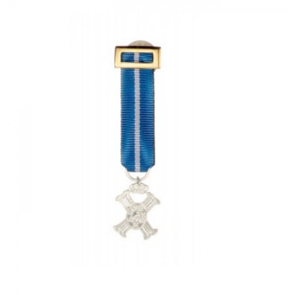 MEDALLA MINIATURA MERITO CIVIL PLATA