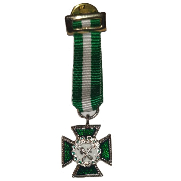 MEDALLA MINIATURA ORDEN DEL MERITO GUARDIA CIVIL DISTINTIVO BLANCO