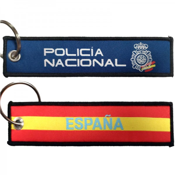 LLAVERO MICRO BORDADO CINTA POLICIA NACIONAL