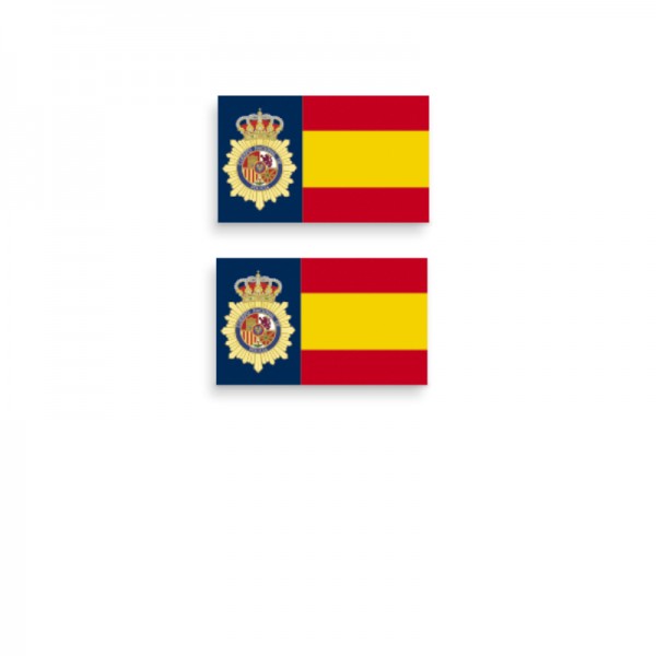 PEGATINA SILICONADA BANDERA ESPAÑA / P.NACIONAL MEDIANA 2 UNIDADES 30 X 18 mm