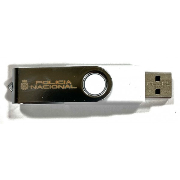 USB PENDRIVE ESCUDO POLICIA NACIONAL 16 GB BLANCO