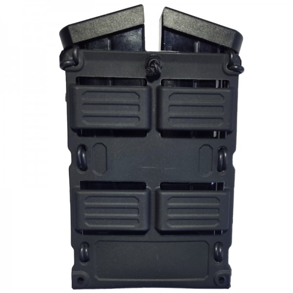 PORTACARGADOR RADAR MOLLE EN POLIMERO DOBLE PARA CARGADORES 9MM DOBLE HILERA