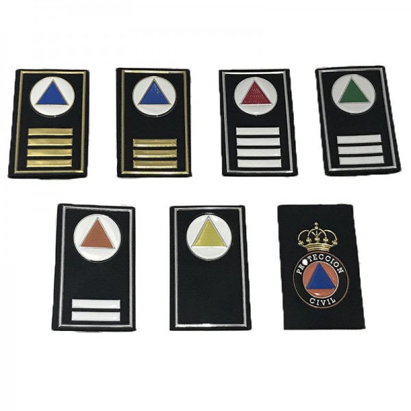 GALONERAS / HOMBRERAS DE PROTECCION CIVIL EFECTO METALICO