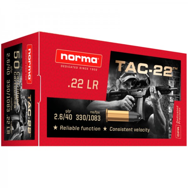MUNICION METALICA NORMA RIMFIRE .22 RIFLE