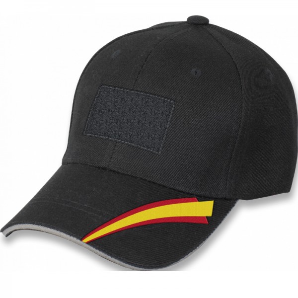GORRA VELCRO COLOR NEGRO BANDERA ESPAÑA