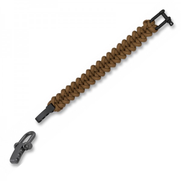 PULSERA PARACORD COYOTE / ARIDO CIERRE ALUMINIO