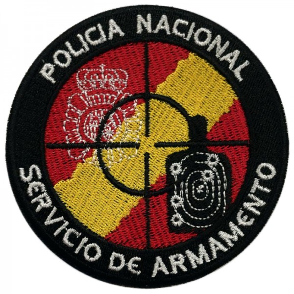 PARCHE BORDADO POLICIA NACIONAL SERVICIO DE ARMAMENTO