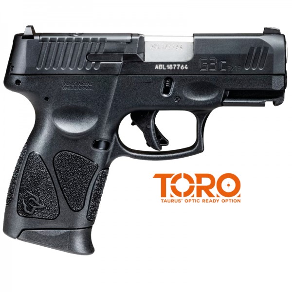 PISTOLA TAURUS G3C T.O.R.O. NEGRA 9MM PB 12 DISPAROS 3 CARGADORES