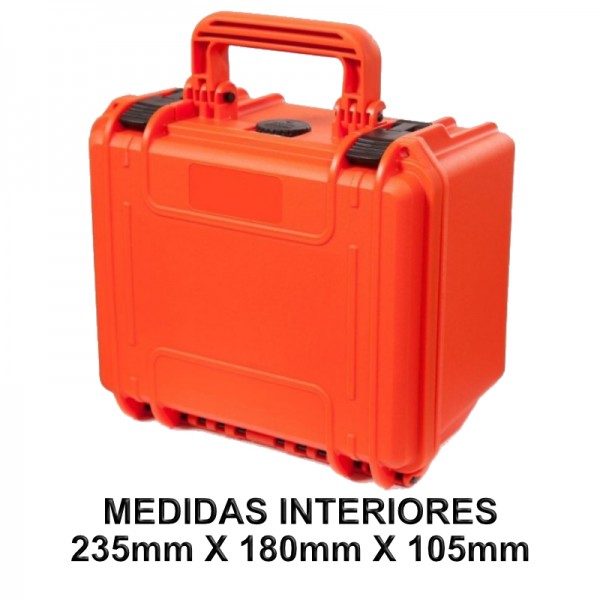 MALETIN DUTY IMPERMEABLE (235 x 180 x 105 mm) CON PRESURIZACION INT FOAM TS235S NARANJA