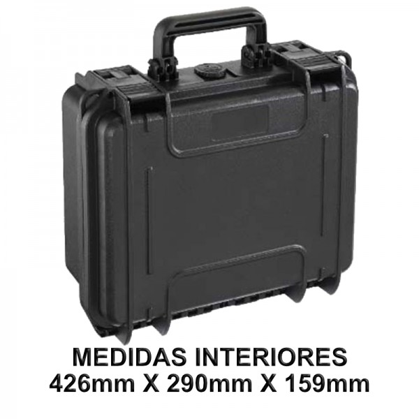 MALETIN DUTY IMPERMEABLE (430 x 290 x 159 mm) CON PRESURIZACION INT FOAM TS430S NEGRO