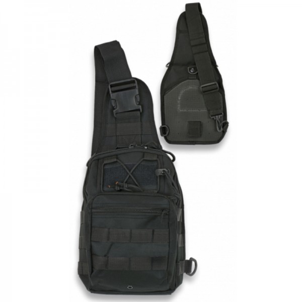 BOLSO/BANDOLERA TACTICO 4L CON SISTEMA MOLLE NEGRA