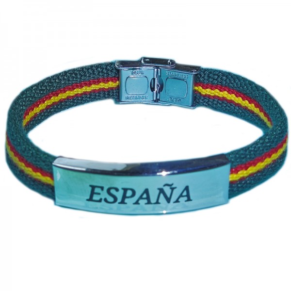 PULSERA VERDE ACERO ESPAÑA