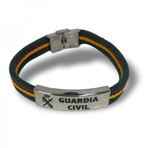 PULSERA VERDE ACERO GUARDIA CIVIL