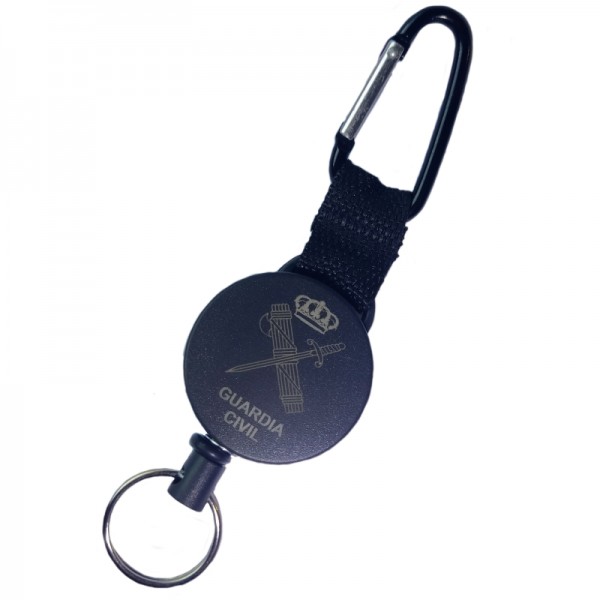 LLAVERO GUARDIA CIVIL EXTENSIBLE ACERO PARA LLAVES DE GRILLETES CON MOSQUETON