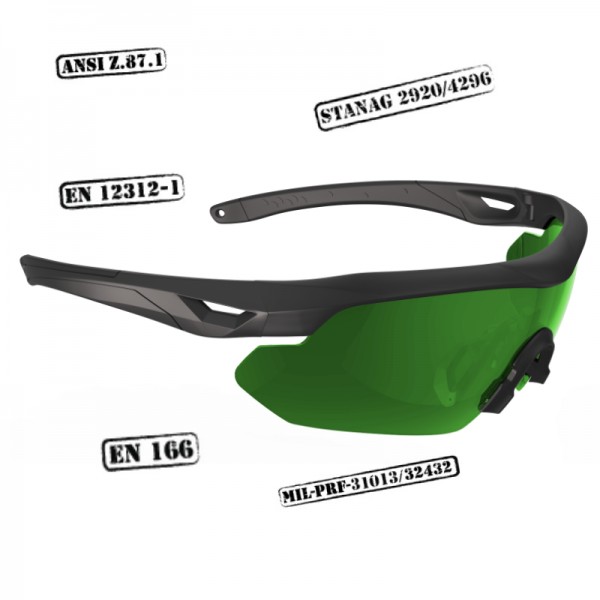GAFAS SWISSEYE NIGHTHAWK PRO NEGRA CON LENTE LASER VERDE