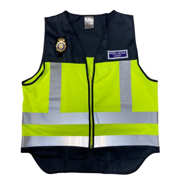 CHALECO REFLECTANTE OFICIAL DE ALTA VISIBILIDAD PARA POLICÍA NACIONAL