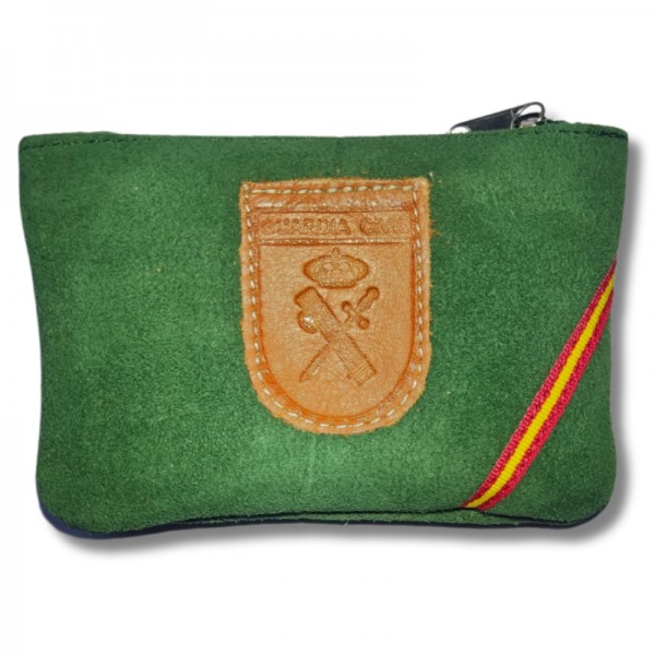 MONEDERO SERRAJE PIEL BANDERA DE ESPAÑA GUARDIA CIVIL