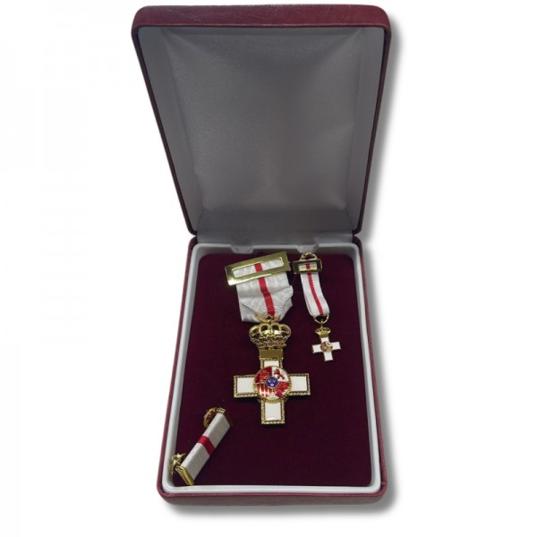 MEDALLA CRUZ MERITO MILITAR DISTINTIVO BLANCO + PASADOR + MEDALLA MINIATURA