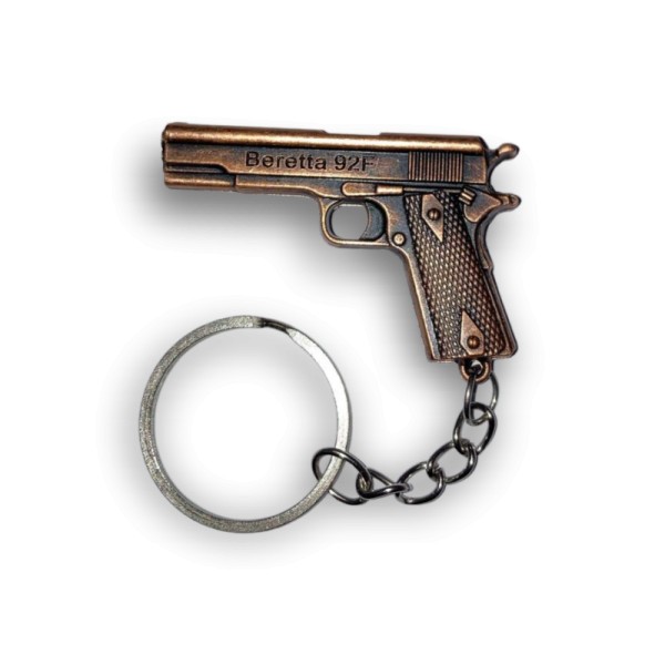 LLAVERO METÁLICO BERETTA 92F BRONCE