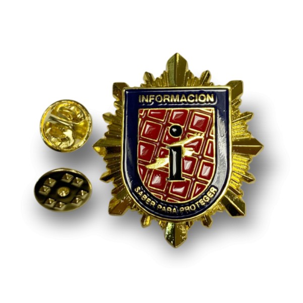 DISTINTIVO DE PERMANENCIA DE LA UNIDAD DE INFORMACION DE LA POLICIA NACIONAL "SABER PARA PROTEGER"