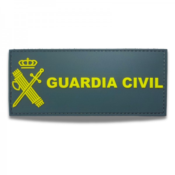 PARCHE / GALLETA PECHO GUARDIA CIVIL EN GOMA VERDE / AMARILLO FLUOR