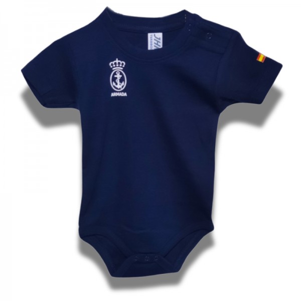 BODY BEBE ARMADA ESPAÑOLA MANGA CORTA AZUL MARINO