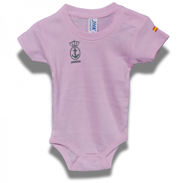 BODY BEBE ARMADA ESPAÑOLA MANGA CORTA ROSA