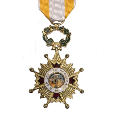 CONJUNTO MEDALLA CRUZ DE LA ORDEN DE ISABEL LA CATOLICA
