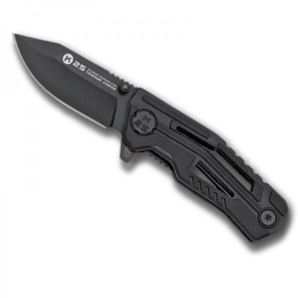 NAVAJA K25 NEGRA G10 5CM EFECTO FIBRA CARBONO