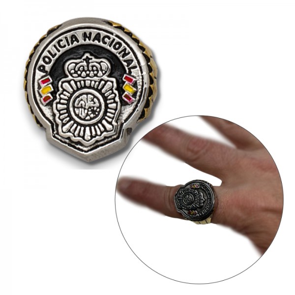 ANILLO POLICIA NACIONAL ACERO