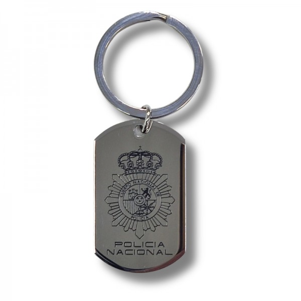 LLAVERO ACERO GRABADO – POLICIA NACIONAL