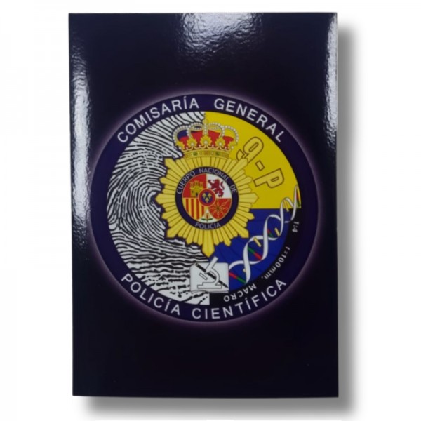 PEGATINA POLICIA CIENTIFICA – COMISARIA GENERAL POLICIA NACIONAL 10X7 CM