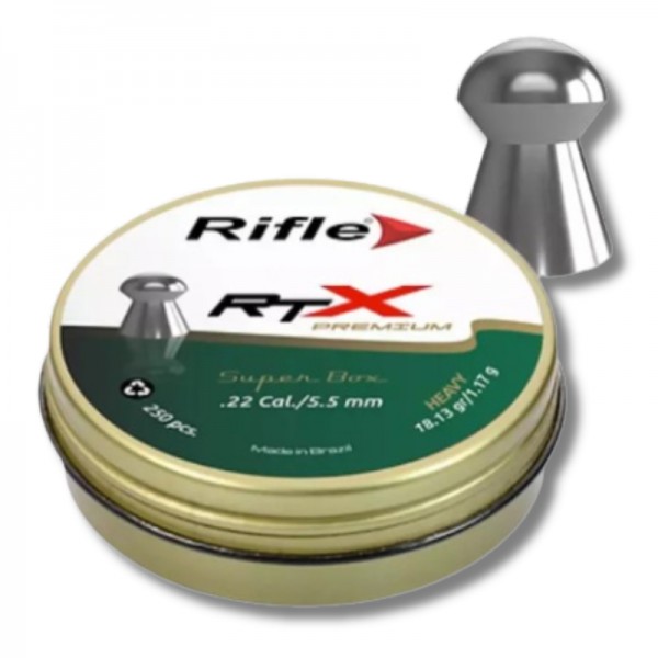 BALINES RIFLE SERIE RTX PREMIUM PESADO .22 CAL./5,5 MM (250 UDS)