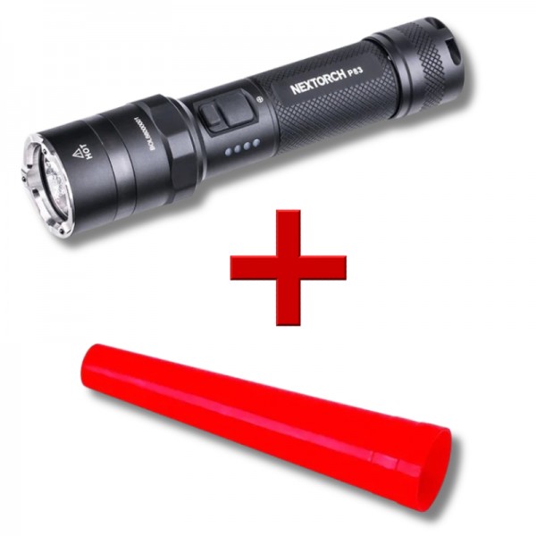 ¡LOTE! LINTERNA + CONO P83 NEXTORCH 1300 LUMENS CON LUZ MULTIPLE