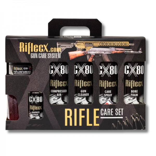 KIT LIMPIADOR DE ARMA LARGA RAYADA (RIFLE, CARABINA, FUSIL...) CX80 RIFLECX