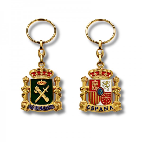 LLAVERO METALICO ESCUDO GUARDIA CIVIL Y ESPAÑA