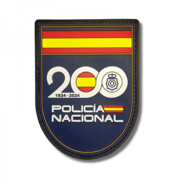 PARCHE GOMA POLICIA NACIONAL 200 ANIVERSARIO 8,5 cm x 6,5 cm