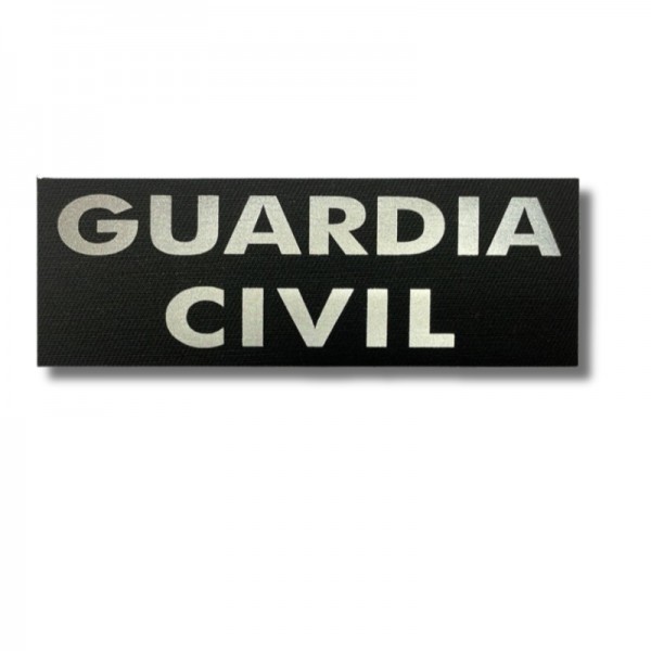 PARCHE / ROTULO REFLECTANTE GUARDIA CIVIL CON VELCRO 4,5 cm x 13 cm