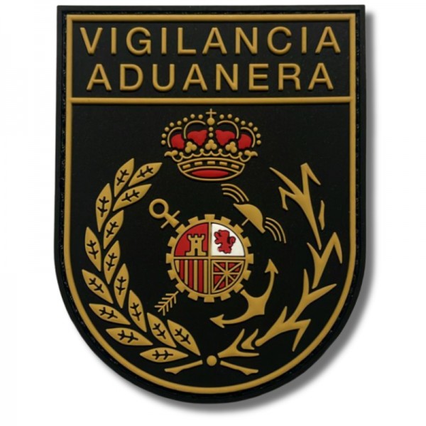 PARCHE GOMA SERVICIO DE VIGILANCIA ADUANERA 9 cm x 7 cm.