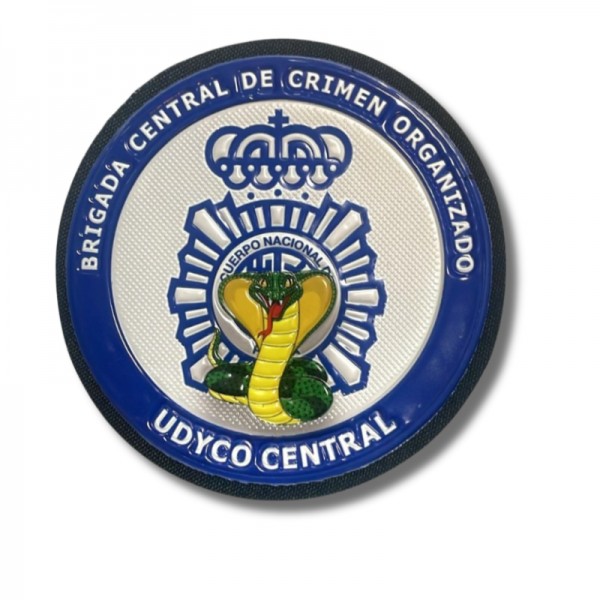 PARCHE PVC POLICIA NACIONAL UDYCO CENTRAL 8,5 cm x 8,5 cm